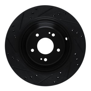 Hyundai Equus Brake Rotor (1) - Rear Right - DFC - Drilled & Slotted - Black - `11-`17 Hyundai Equus Brake Rotor (1) - Rear Right - DFC - Drilled & Slotted - Black - `11-`17