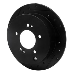 Hyundai Tucson Brake Rotor (1) - Rear Left - DFC - Drilled & Slotted - Black - `01-`16