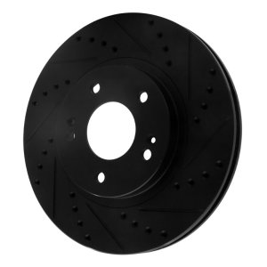 Hyundai Santa Fe Brake Rotor (1) - Front Right - DFC - Drilled & Slotted - Black - `01-`06 Hyundai Santa Fe Brake Rotor (1) - Front Right - DFC - Drilled & Slotted - Black - `01-`06