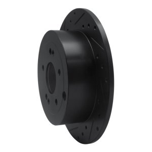 Hyundai Santa Fe Brake Rotor (1) - Rear Left - DFC - Drilled & Slotted - Black - `07-`09