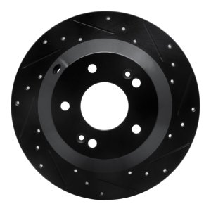 Hyundai Santa Fe Sport Brake Rotor (1) - Rear Right - DFC - Drilled & Slotted - Black - `10-`21