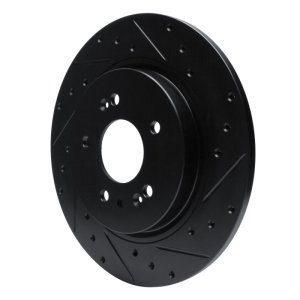 Hyundai Palisade Brake Rotor (1) - Rear Right - DFC - Drilled & Slotted - Black - `19-`25