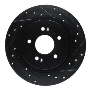 Hyundai Palisade Brake Rotor (1) - Rear Right - DFC - Drilled & Slotted - Black - `19-`25