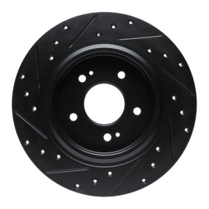 Hyundai Palisade Brake Rotor (1) - Rear Right - DFC - Drilled & Slotted - Black - `19-`25