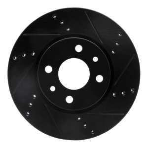 Dodge Vision Brake Rotor (1) - Front Right - DFC - Drilled & Slotted - Black - `09-`19
