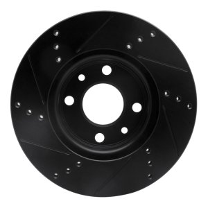 Dodge Vision Brake Rotor (1) - Front Right - DFC - Drilled & Slotted - Black - `09-`19