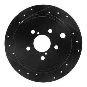 Subaru Legacy Brake Rotor (1) - Rear Left - DFC - Drilled & Slotted - Black - `08-`15 Subaru Legacy Brake Rotor (1) - Rear Left - DFC - Drilled & Slotted - Black - `08-`15