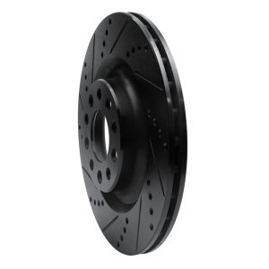 Alfa Romeo GIULIA Brake Rotor (1) - Rear Left - DFC - Drilled & Slotted - Black - `17-`25