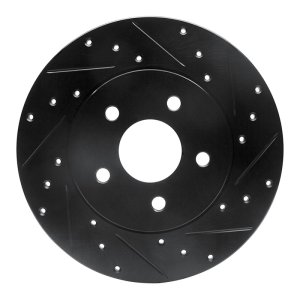 Ford Mondeo Brake Rotor (1) - Rear Right - DFC - Drilled & Slotted - Black - `01-`08