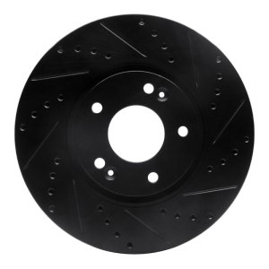 Kia Soul Brake Rotor (1) - Front Right - DFC - Drilled & Slotted - Black - `15-`19