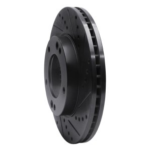 Kia Sorento Brake Rotor (1) - Front Right - DFC - Drilled & Slotted - Black - `07-`09