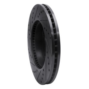 Kia Sorento Brake Rotor (1) - Front Right - DFC - Drilled & Slotted - Black - `07-`09