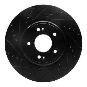 Genesis G70 Brake Rotor (1) - Front Left - DFC - Drilled & Slotted - Black - `18-`23