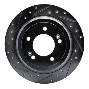 Hyundai Nexo Brake Rotor (1) - Rear Left - DFC - Drilled & Slotted - Black - `17-`25