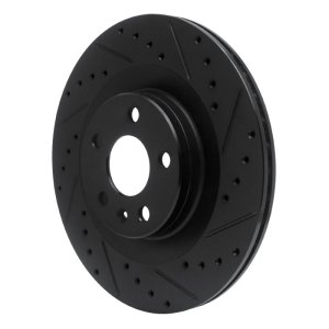 Volvo V90 Cross Country Brake Rotor (1) - Rear Right - DFC - Drilled and Slotted - Black - `16-`26