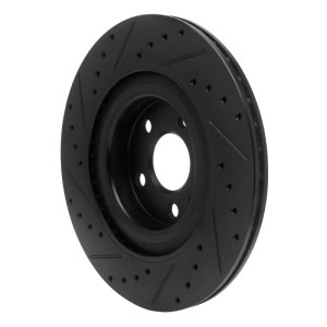 Volvo V90 Cross Country Brake Rotor (1) - Rear Right - DFC - Drilled and Slotted - Black - `16-`26