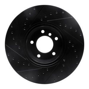 BMW 750iL Brake Rotor (1) - Front Right - DFC - Drilled & Slotted - Black - `95-`01 BMW 750iL Brake Rotor (1) - Front Right - DFC - Drilled & Slotted - Black - `95-`01
