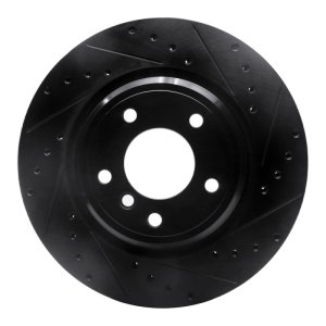 BMW Z8 Brake Rotor (1) - Rear Right - DFC - Drilled & Slotted - Black - `95-`03