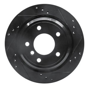 BMW 528i Brake Rotor (1) - Rear Right - DFC - Drill & Slot - Black - `96-`03