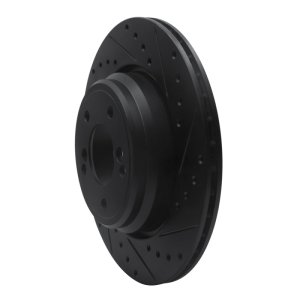 BMW M5 Brake Rotor (1) - Rear Right - DFC - Drilled & Slotted - Black - `00-`06