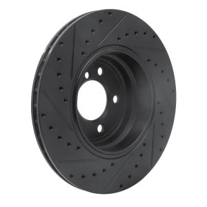 BMW 760i Brake Rotor (1) - Rear Right - DFC - Drilled & Slotted - Black - `05-`08