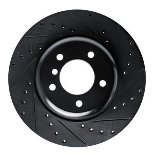 BMW Z4 Brake Rotor (1) - Front Right - DFC - Drilled & Slotted - Black - `09-`16