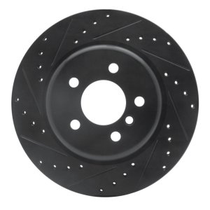 BMW 528i xDrive Brake Rotor (1) - Rear Left - DFC - Drilled & Slotted - Black - `11-`16