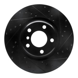 BMW M135i Brake Rotor (1) - Rear Right - DFC - Drilled & Slotted - Black - `12-`20