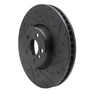BMW 540i Brake Rotor (1) - Right Front - DFC - Drilled & Slotted - Black - `16-`25
