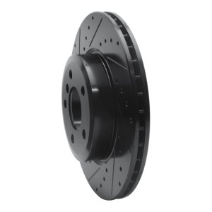 BMW X3 Brake Rotor (1) - Front Left - DFC - Drilled & Slotted - Black - `04-`10