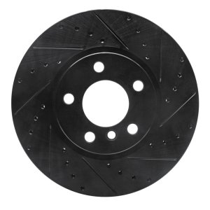 BMW X3 Brake Rotor (1) - Front Right - DFC - Drilled & Slotted - Black - `11-`18