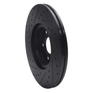 BMW X1 Brake Rotor (1) - Front Right - DFC - Drilled & Slotted - Black - `15-`25