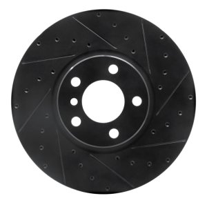 BMW X4 Brake Rotor (1) - Right Front - DFC - Drilled & Slotted - Black - `16-`18
