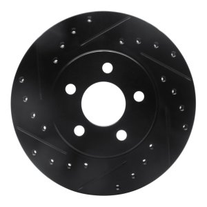 Chrysler Sebring Brake Rotor (1) - Front Left - DFC - Drilled & Slotted - Black - `95-`00