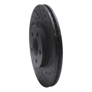 Chrysler PT Cruiser Brake Rotor (1) - Front Right - DFC - Drilled & Slotted - Black - `01-`10