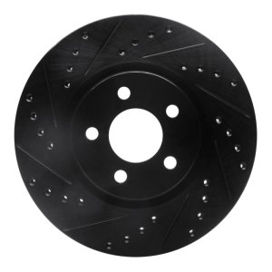 Chrysler PT Cruiser Brake Rotor (1) - Front Left - DFC - Drilled & Slotted - Black - `03-`09