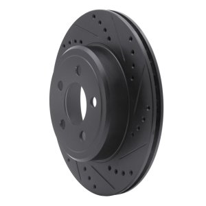 Chrysler 300 Brake Rotor (1) - Rear Right - DFC - Drilled & Slotted - Black - `05-`23
