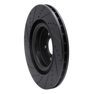 Chrysler 300 Brake Rotor (1) - Front Right - DFC - Drilled & Slotted - Black - `05-`23