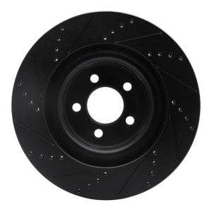 Chrysler 300 Brake Rotor (1) - Front Right - DFC - Drilled & Slotted - Black - `05-`23