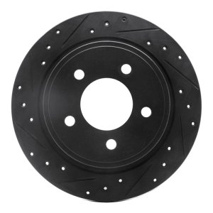 Chrysler Pacifica Brake Rotor (1) - Rear Left - DFC - Drilled & Slotted - Black - `04-`08