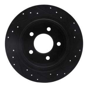 Chrysler Pacifica Brake Rotor (1) - Rear Left - DFC - Drilled & Slotted - Black - `04-`08