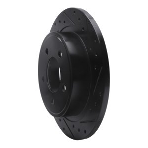 Chrysler Pacifica Brake Rotor (1) - Rear Right - DFC - Drilled & Slotted - Black - `04-`08