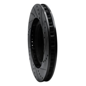 Dodge Viper Brake Rotor (1) - Front Left - DFC - Drilled & Slotted - Black - `92-`02