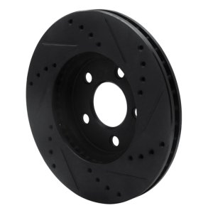 Dodge Neon Brake Rotor (1) - Front Left - DFC - Drilled & Slotted - Black - `00-`05