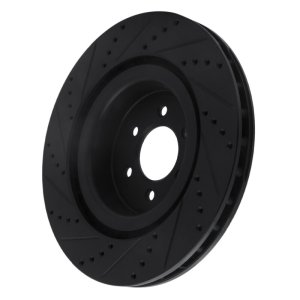 Dodge Viper Brake Rotor (1) - Front Right - DFC - Drilled & Slotted - Black - `03-`17