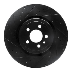 Dodge Charger Brake Rotor (1) - Front Left - DFC - Drilled & Slotted - Black - `14-`23 Dodge Charger Brake Rotor (1) - Front Left - DFC - Drilled & Slotted - Black - `14-`23