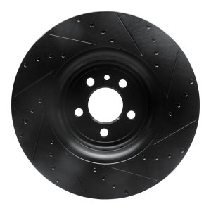 Dodge Charger Brake Rotor (1) - Front Left - DFC - Drilled & Slotted - Black - `14-`23 Dodge Charger Brake Rotor (1) - Front Left - DFC - Drilled & Slotted - Black - `14-`23