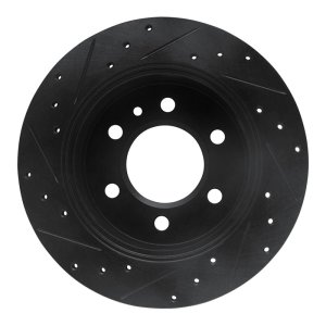 Dodge Sprinter 2500 Brake Rotor (1) - Rear Right - DFC - Drilled & Slotted - Black - `06-`18
