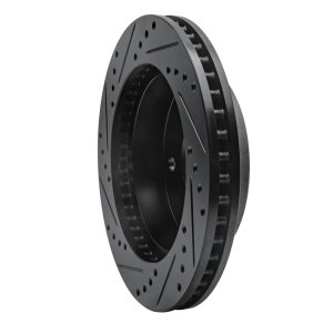 Dodge RamCharger Brake Rotor (1) - Front Right - DFC - Drilled & Slotted - Black - `00-`02