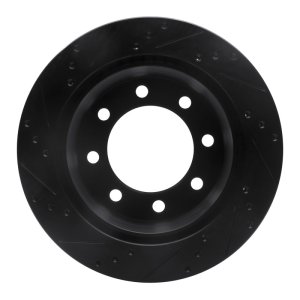 Dodge Ram 4000 Brake Rotor (1) - Rear Right - DFC - Drilled & Slotted - Black - `00-`02